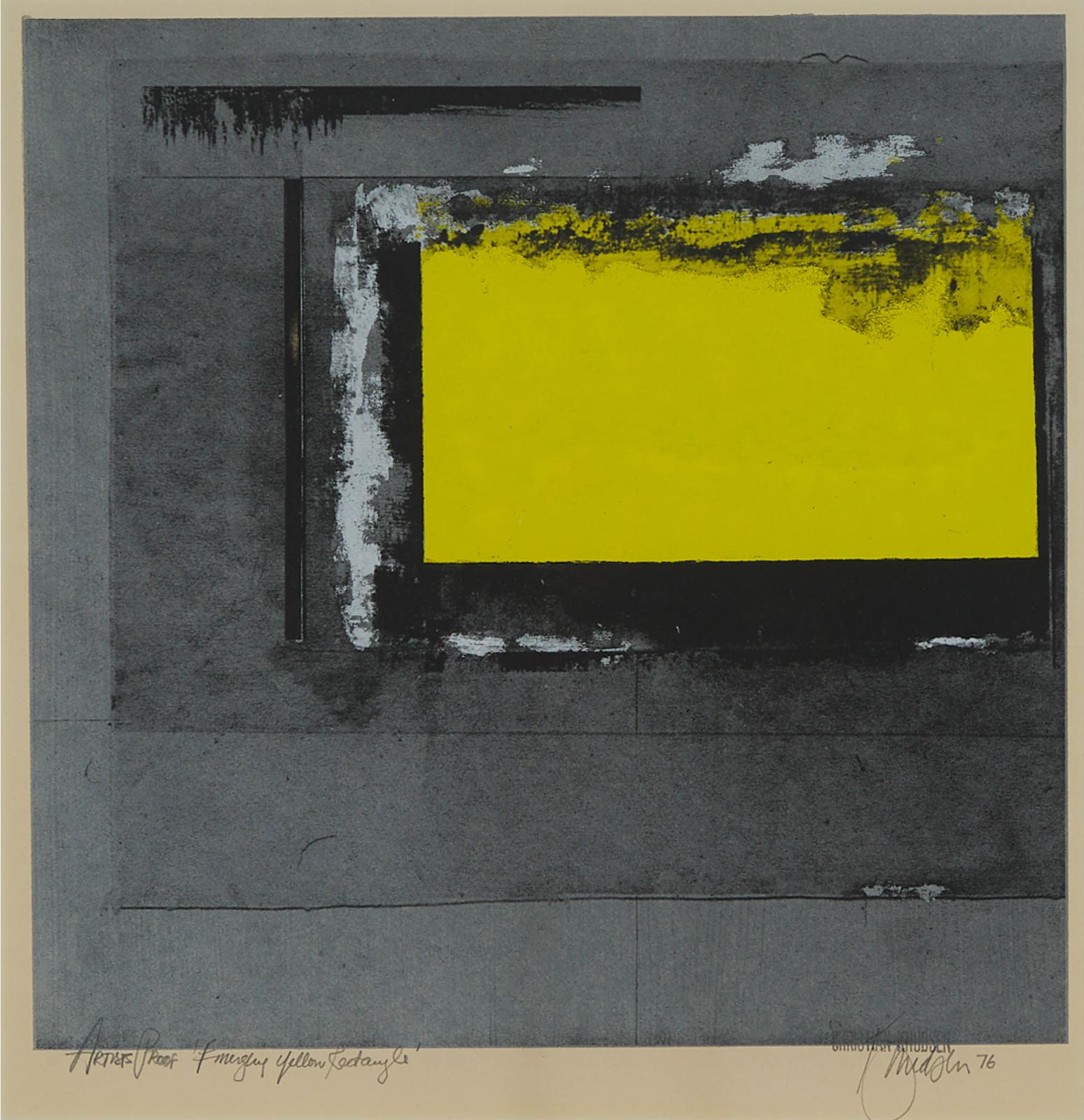 Christian Knudsen (1945) - Emerging Yellow Rectangle, 1976