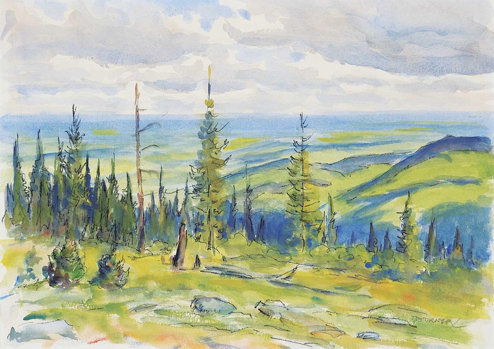 John Davenall Turner (1900-1980) - Sketch from the Skyline Trail, Looking East, Porcupine Hills