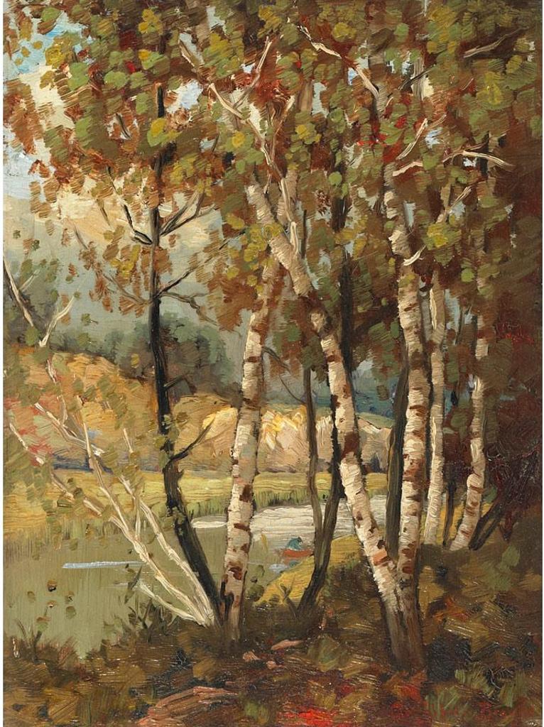 Joseph Archibald Browne (1862-1948) - Birches By A Lake