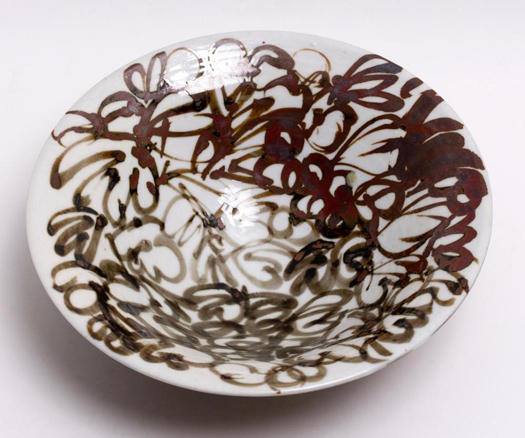 Jack Sures (1934-2018) - Cream and Brown Bowl with Brown Underside
