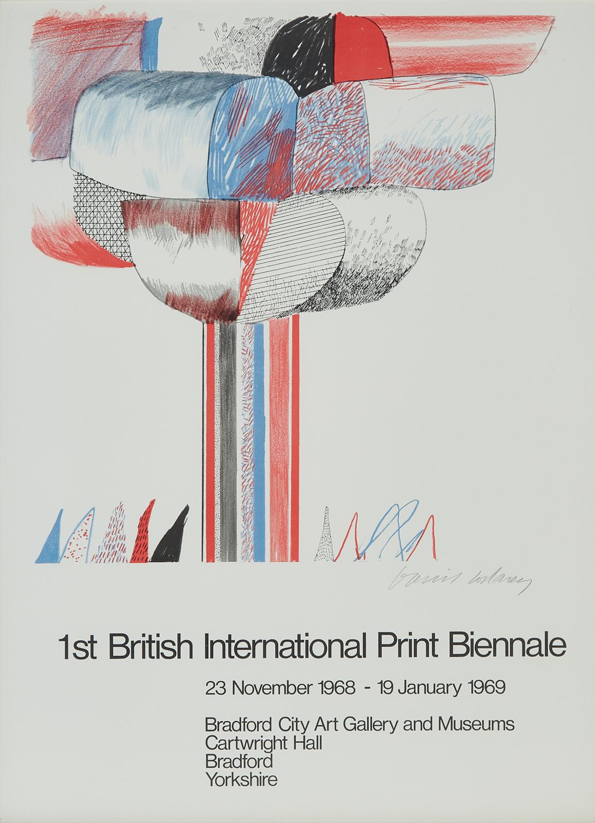 David Hockney (1937) - 1st British International Print Biennale, Bradford City Art Gallery, 1968 [baggott, 20]