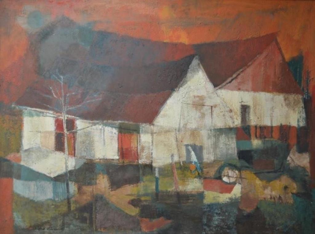 Ronald York Wilson (1907-1984) - Quebec Barns