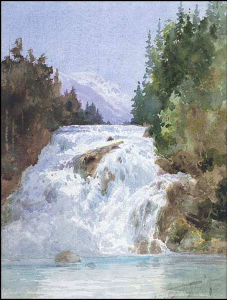 Frederic Martlett Bell-Smith (1846-1923) - Glacier Waterfall in the Rockies