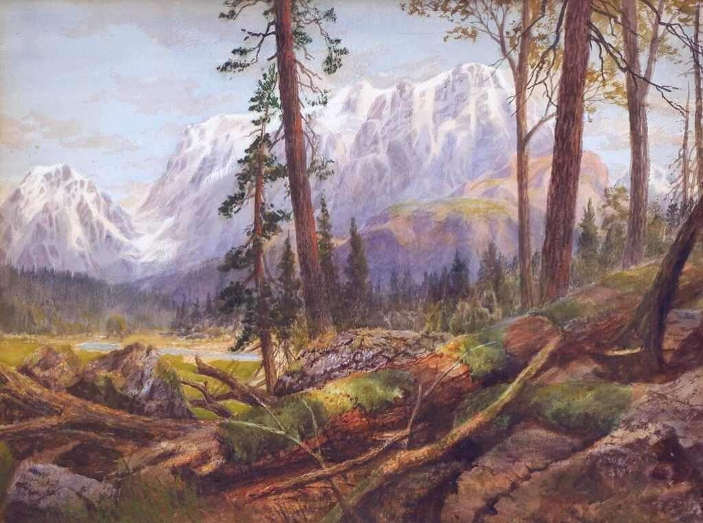 Thomas Mower Martin (1838-1934) - Rocky Mountain Landscape