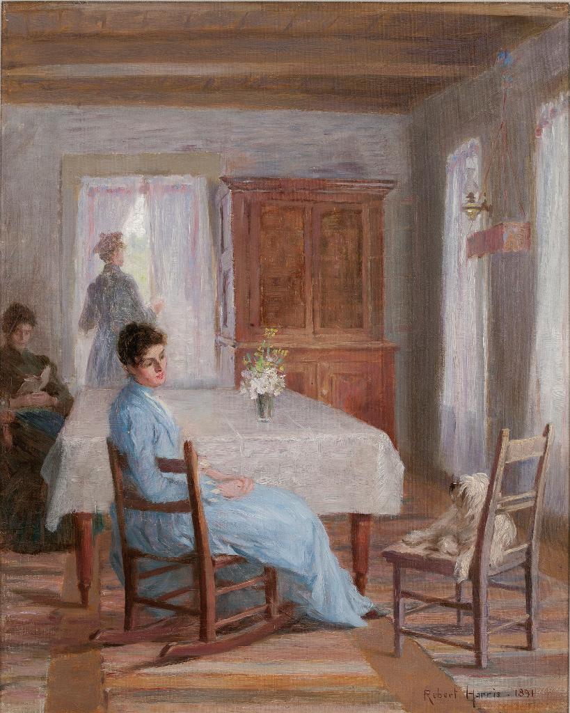 Robert Harris (1849-1919) - Interior With Elizabeth Putnam