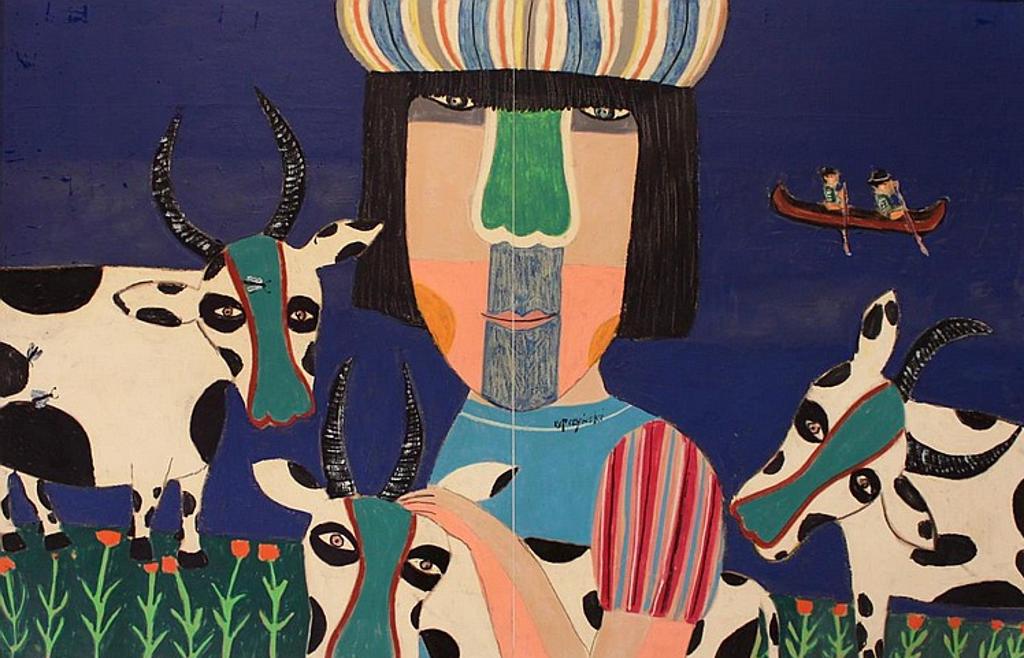 Zbigniew Stanley Kupczynski (1928-2024) - Girl with Cows