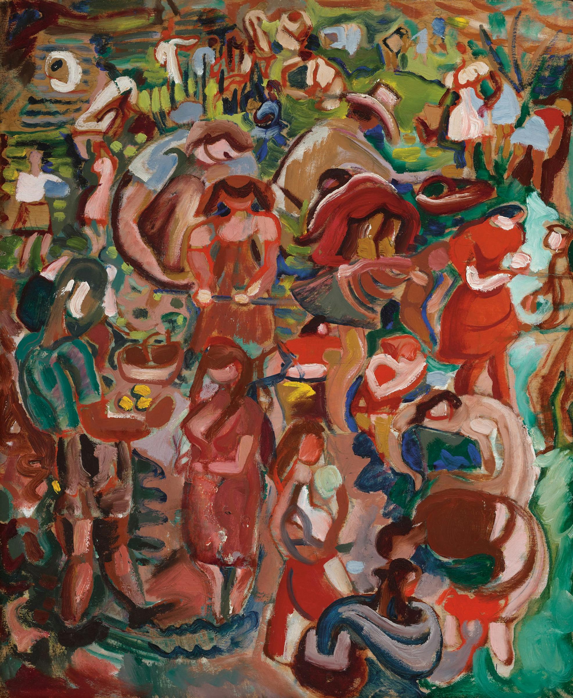 Pegi Margaret Kathleen Nicol MacLeod (1904-1949) - School Garden, circa 1933