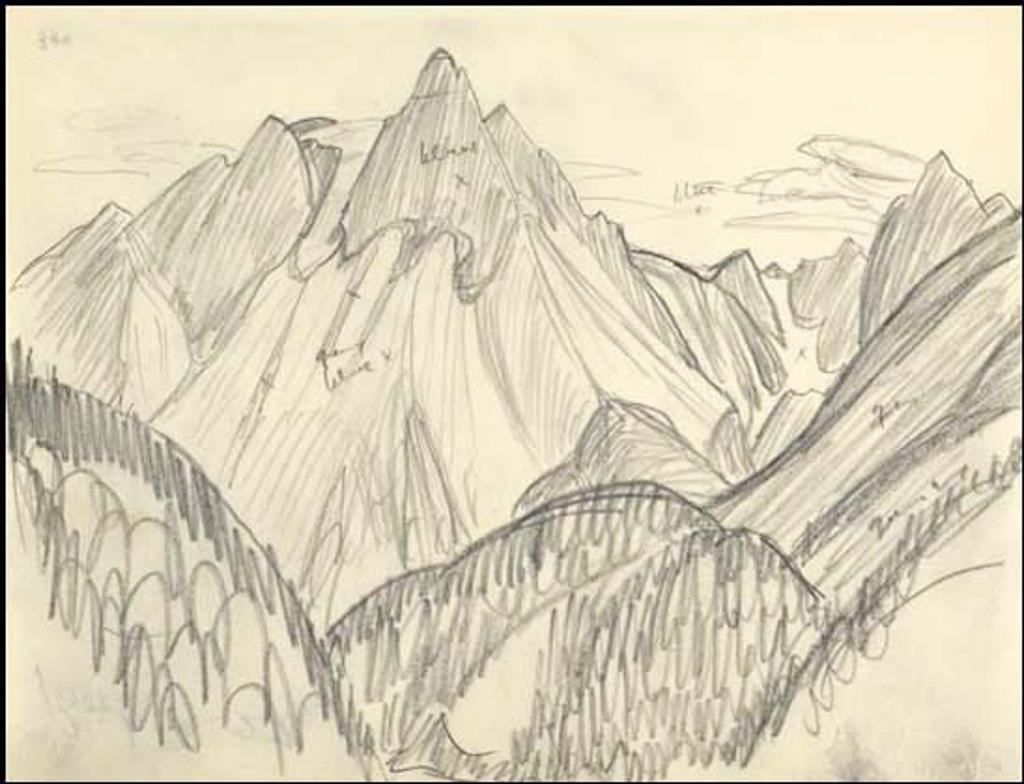 Lawren Stewart Harris (1885-1970) - Sketch for Cathedral Mountain from Yoho Valley