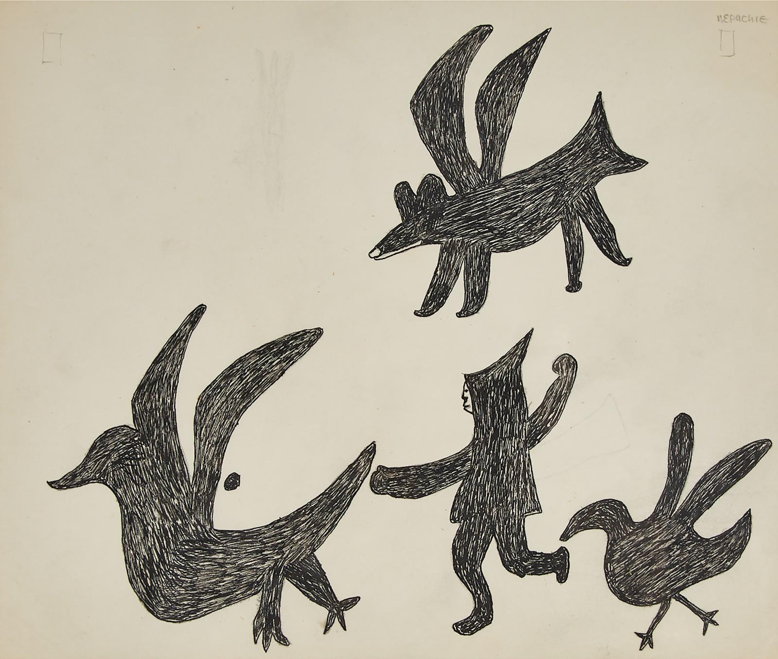 Napatchie Pootoogook (1938-2002) - Untitled