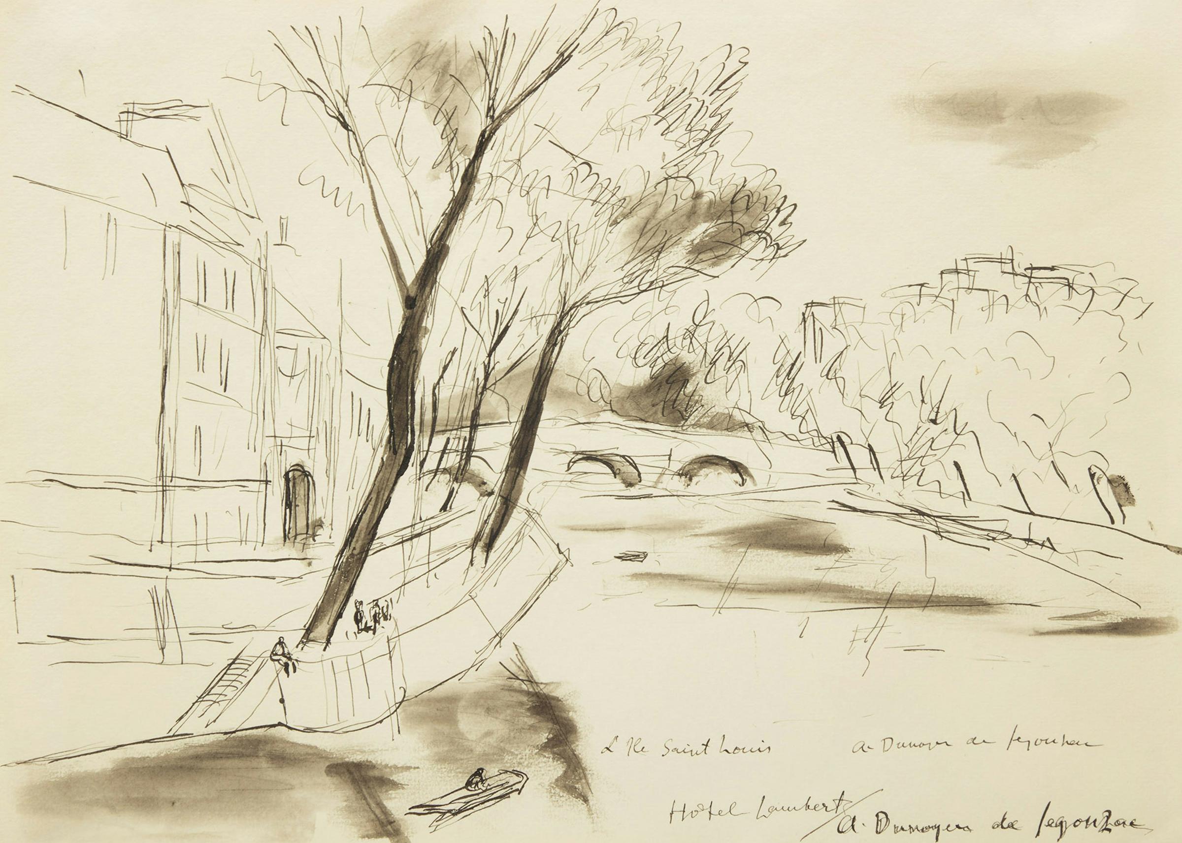 André Dunoyer de Sergonzac (1884-1974) - Hôtel Lambert on the Île Saint-Louis, Paris