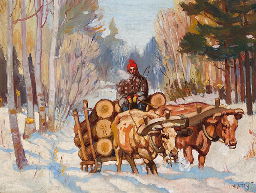 John (Jack) Martin (1838-1934) - Hauling Logs