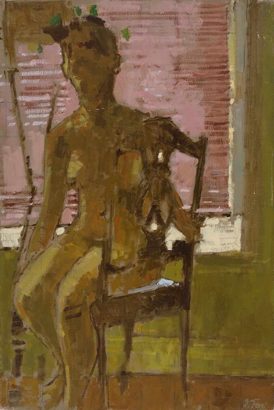 John Richard Fox (1927-2008) - Nude on a Chair