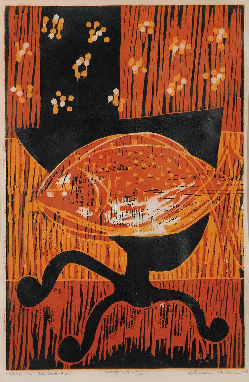 Gordon Adaskin (1931-2001) - Cooking Braque - Fish  #14/14