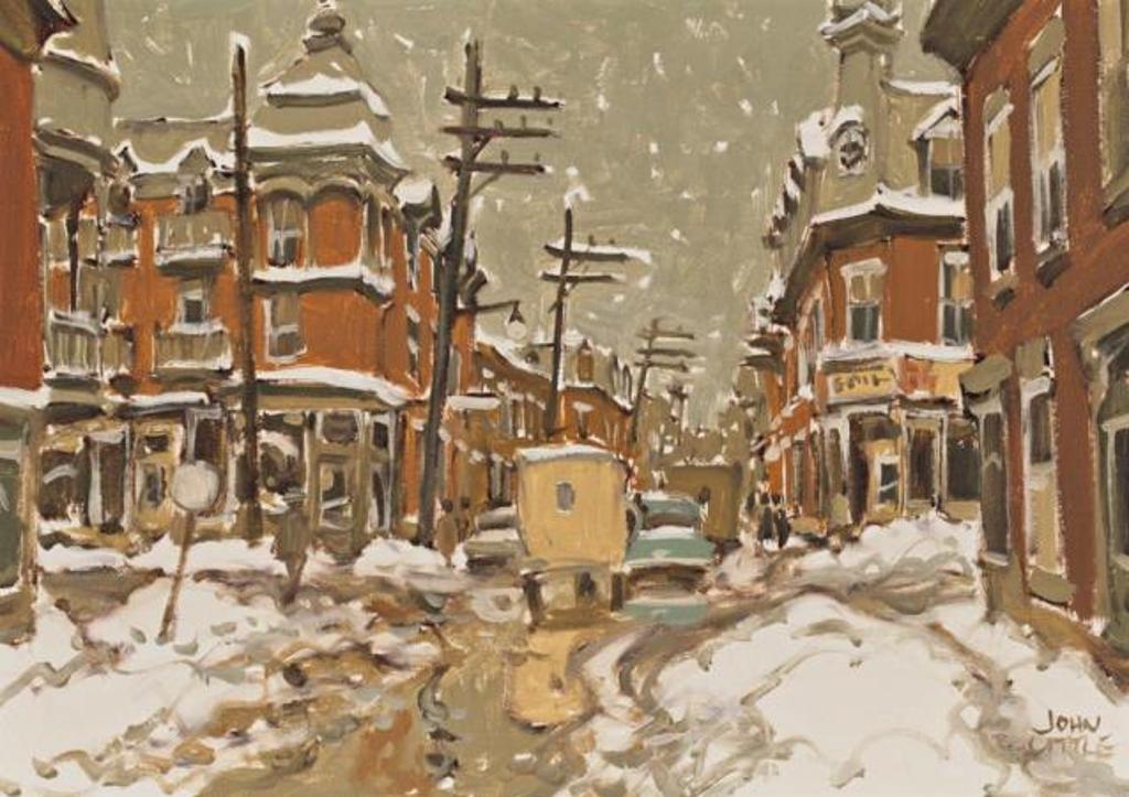 John Geoffrey Caruthers Little (1928-1984) - Rue Roy at de Bullion, Montreal