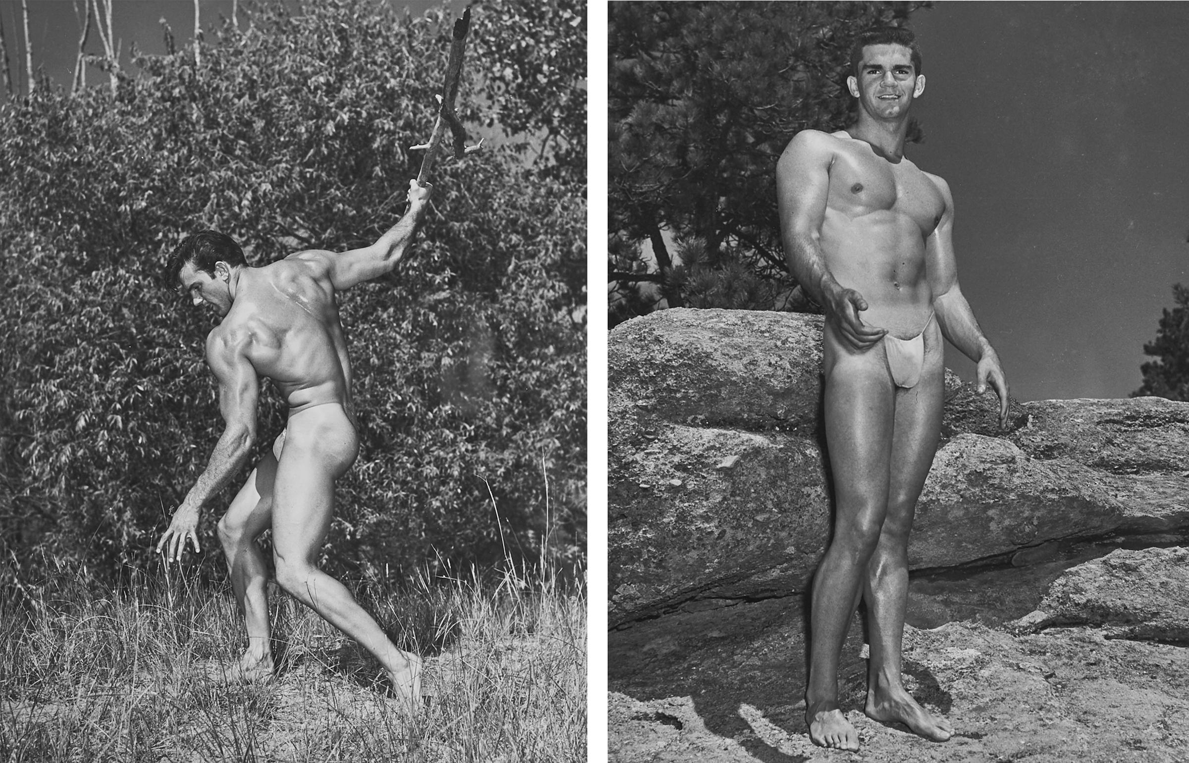 Don Whitman - Jim Demetrios Dardanis Posed In The Grass; Sherman Alsop In A Colorado Rocky Landscape