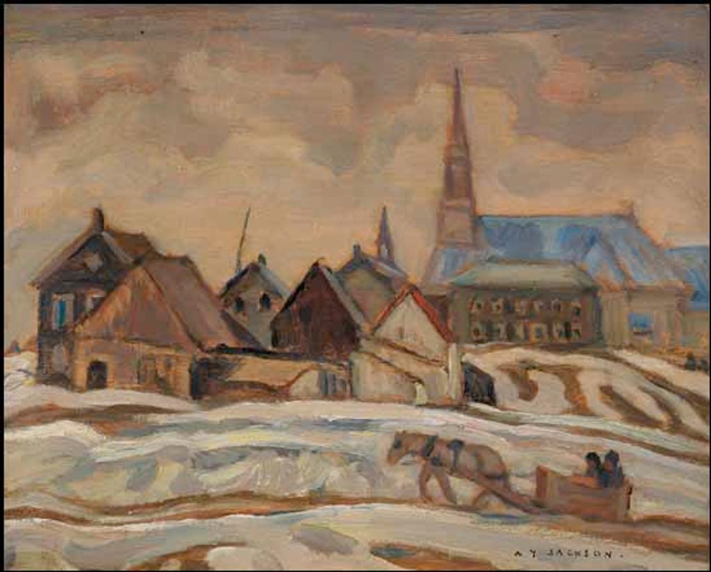 Alexander Young (A. Y.) Jackson (1882-1974) - Winter, Quebec Village - Horse and Sleigh