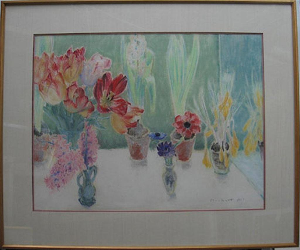 Joseph (Joe) Francis Plaskett (1918-2014) - Still Life - Potted Flowers