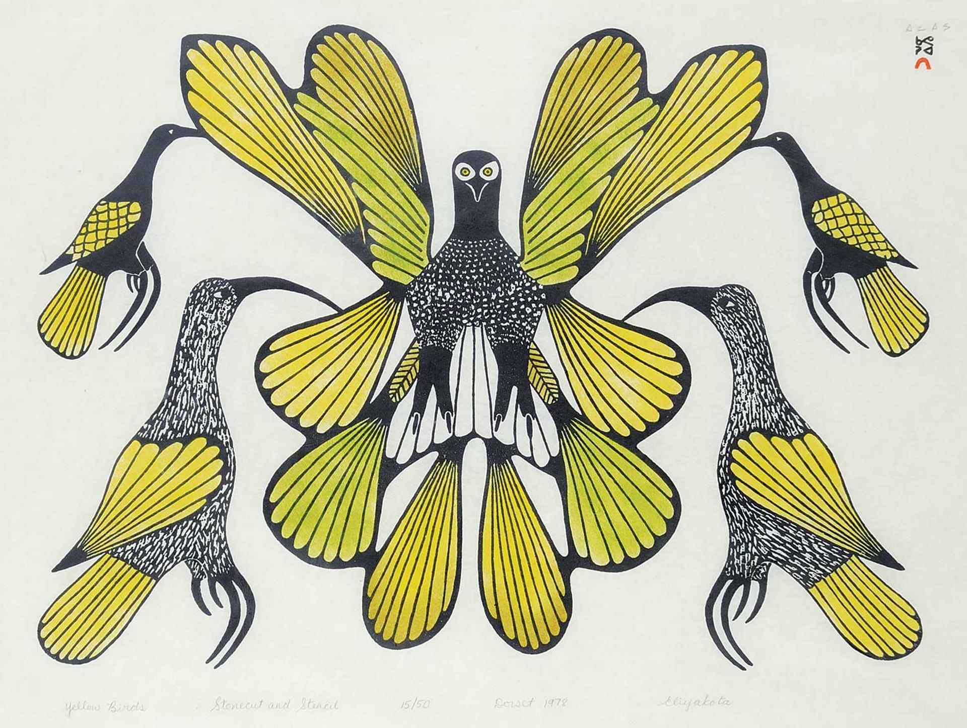 Eliyakota Samualie (1939-1987) - Yellow Birds  #15/50