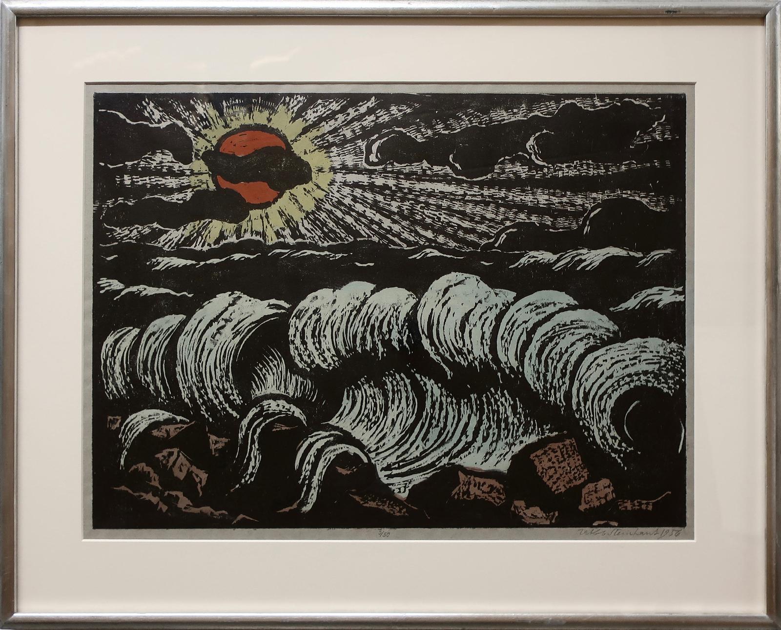 Jakob Steinhardt (1887-1968) - Untitled (Setting Sun)