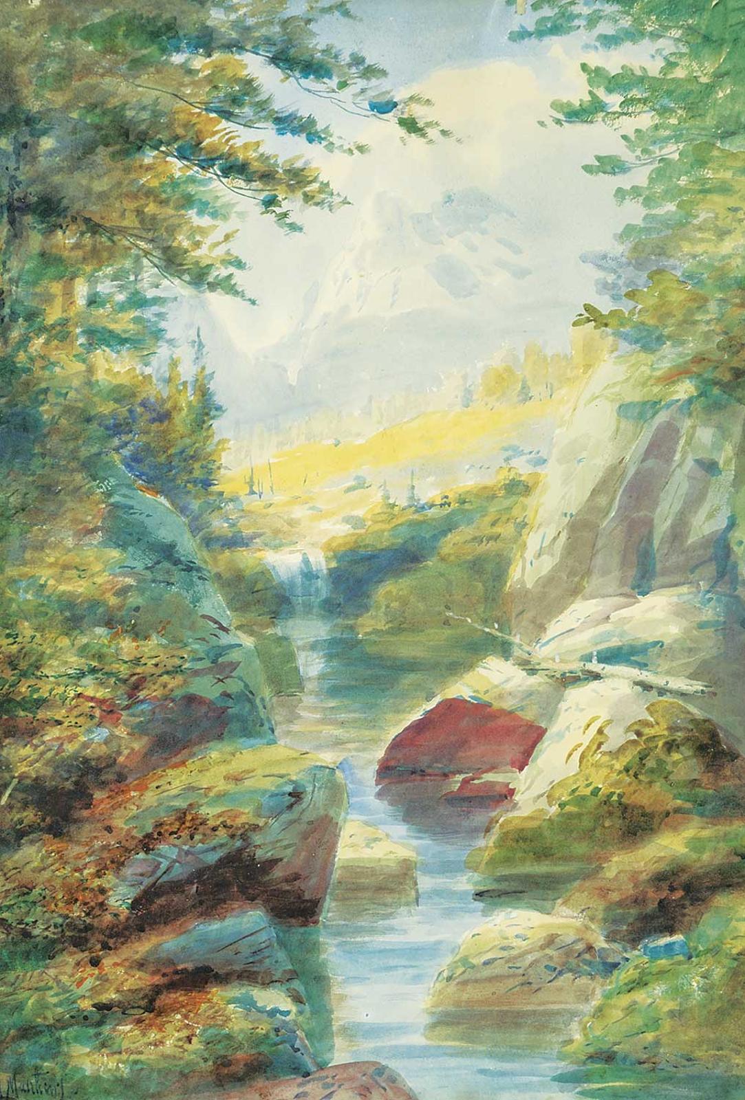 Marmaduke Matthews (1837-1913) - Untitled - Stream in the Rockies