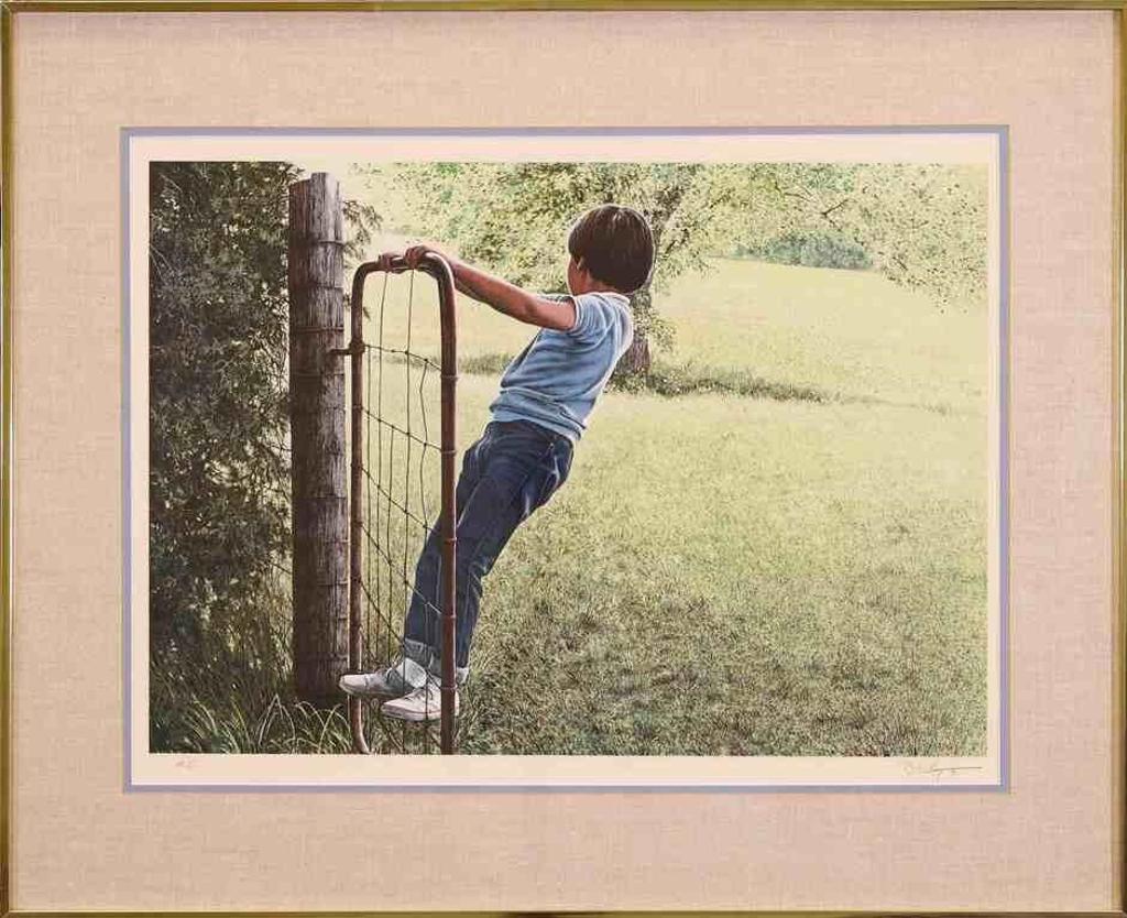 Ken (Kenneth) Edison Danby (1940-2007) - On the Gate; 1971; ed. H.C