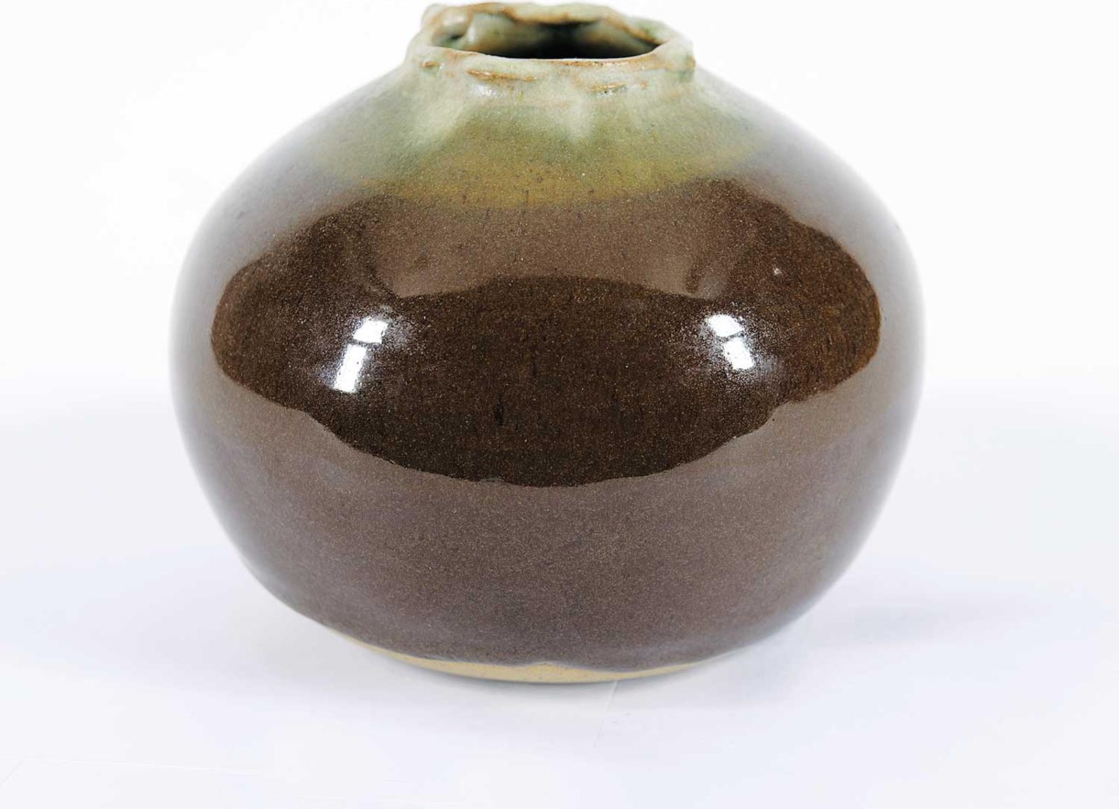 British Columbia School (1810) - Untitled - Brown Pot with Textured Opening
