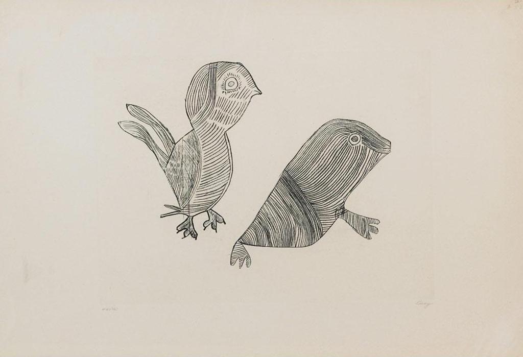 Lucy Qinnuayuak (1915-1982) - Untitled (Birds)