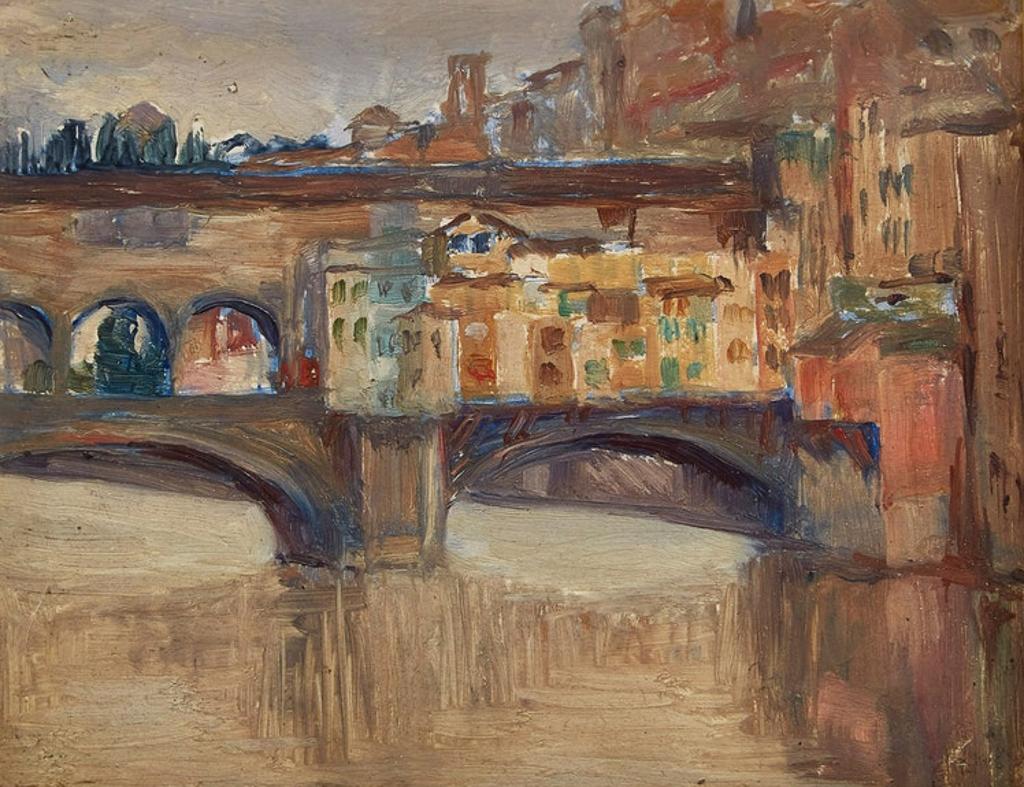 Mary Evelyn Wrinch (1877-1969) - Ponte Vecchio, Florence