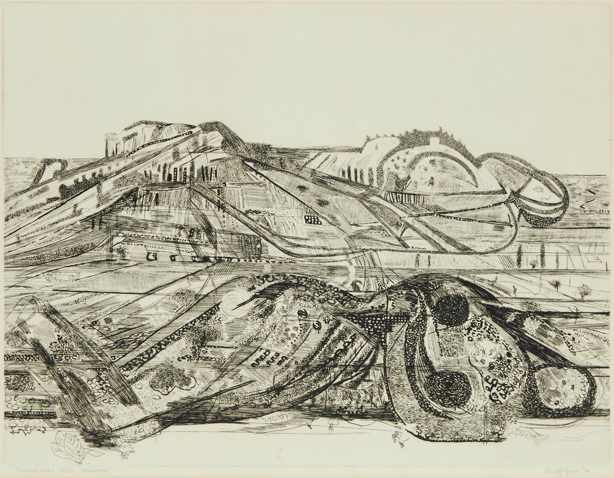 Anthony Gross - Rounded Hills, Mamelons; Imaginary Landscapes, Rounded Hills, Mamelons, Ca. 1960