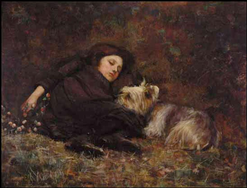Paul Peel (1860-1892) - Young Girl with Terrier