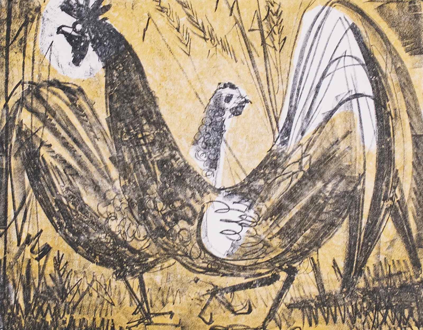 Maxwell Bennett Bates (1906-1980) - Cock And Hen; 1955