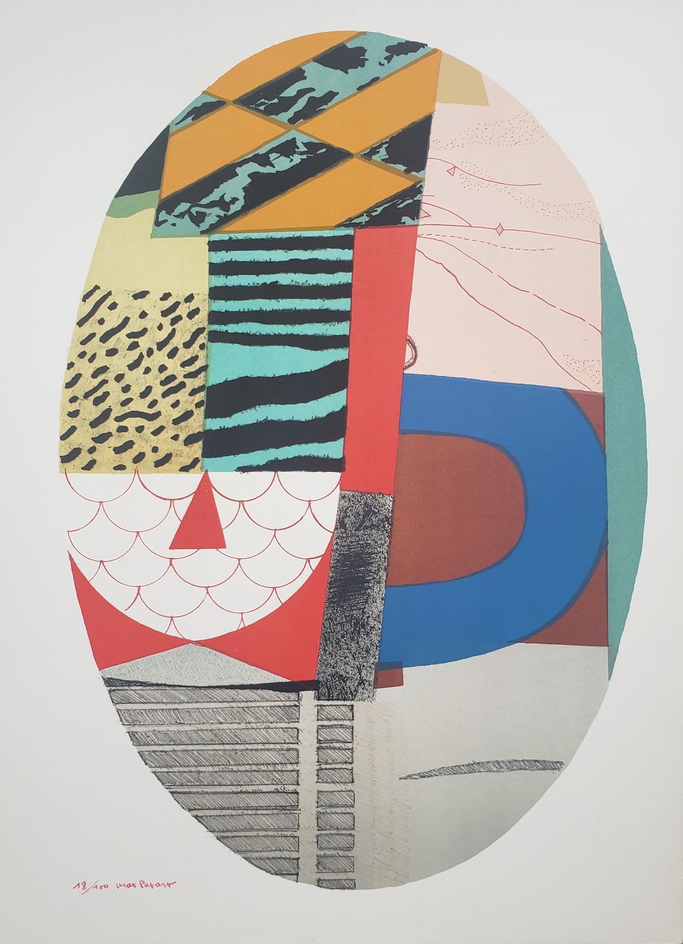 Max Papart (1911-1994) - Composition ovale, c. 1970