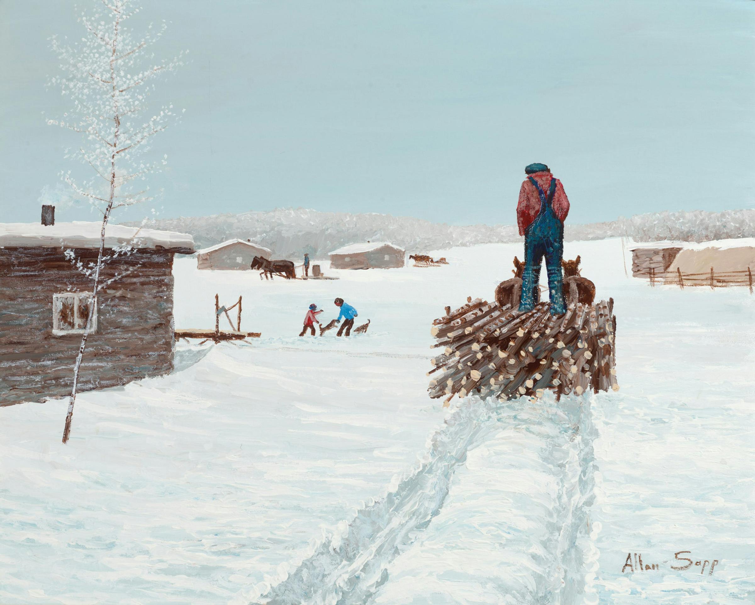 Allen Fredrick Sapp (1929-2015) - My Dad Just Passing by the Village, 1987