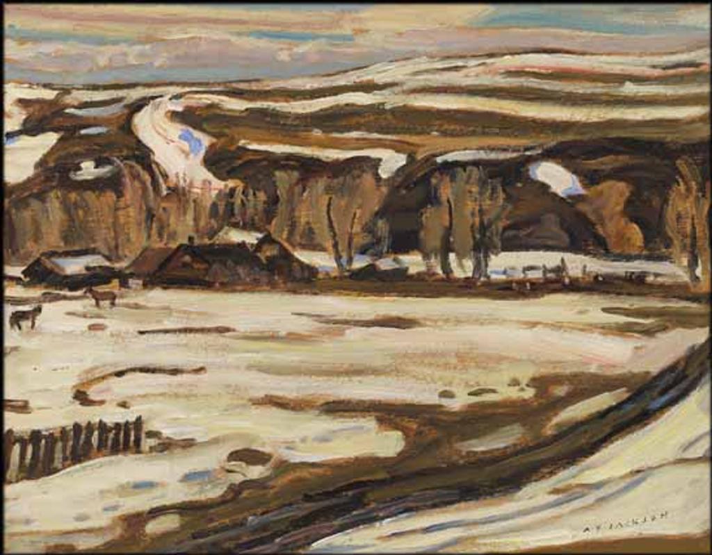 Alexander Young (A. Y.) Jackson (1882-1974) - The Bar X Ranch, Pincher Creek, Alberta