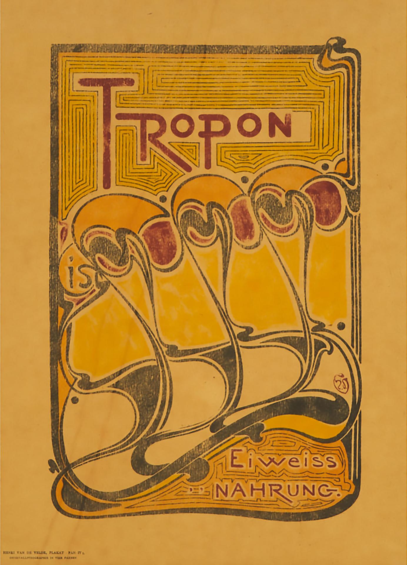 Henry van de Velde (1863-1957) - Tropon, Eiweiss Nahrung, 1898