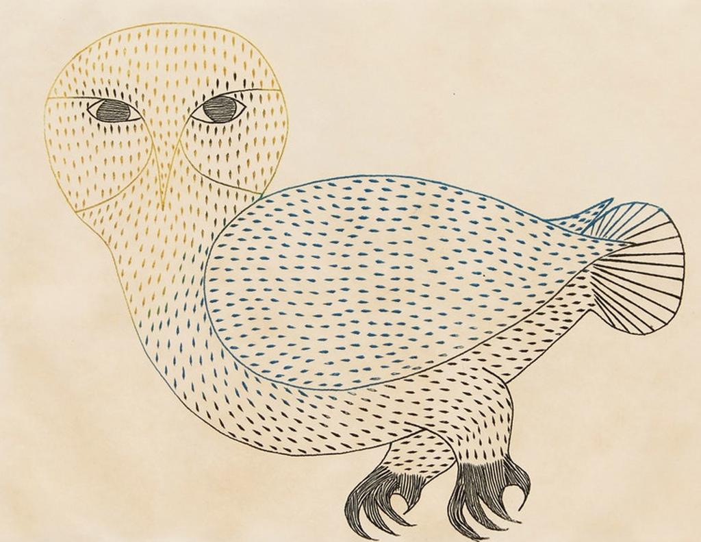 Kenojuak Ashevak (1927-2013) - Bright Owl