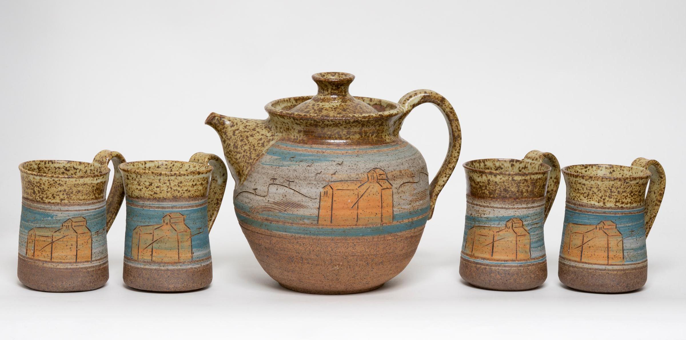 Gladys Jmaeff - Tea Pot and Cup Set