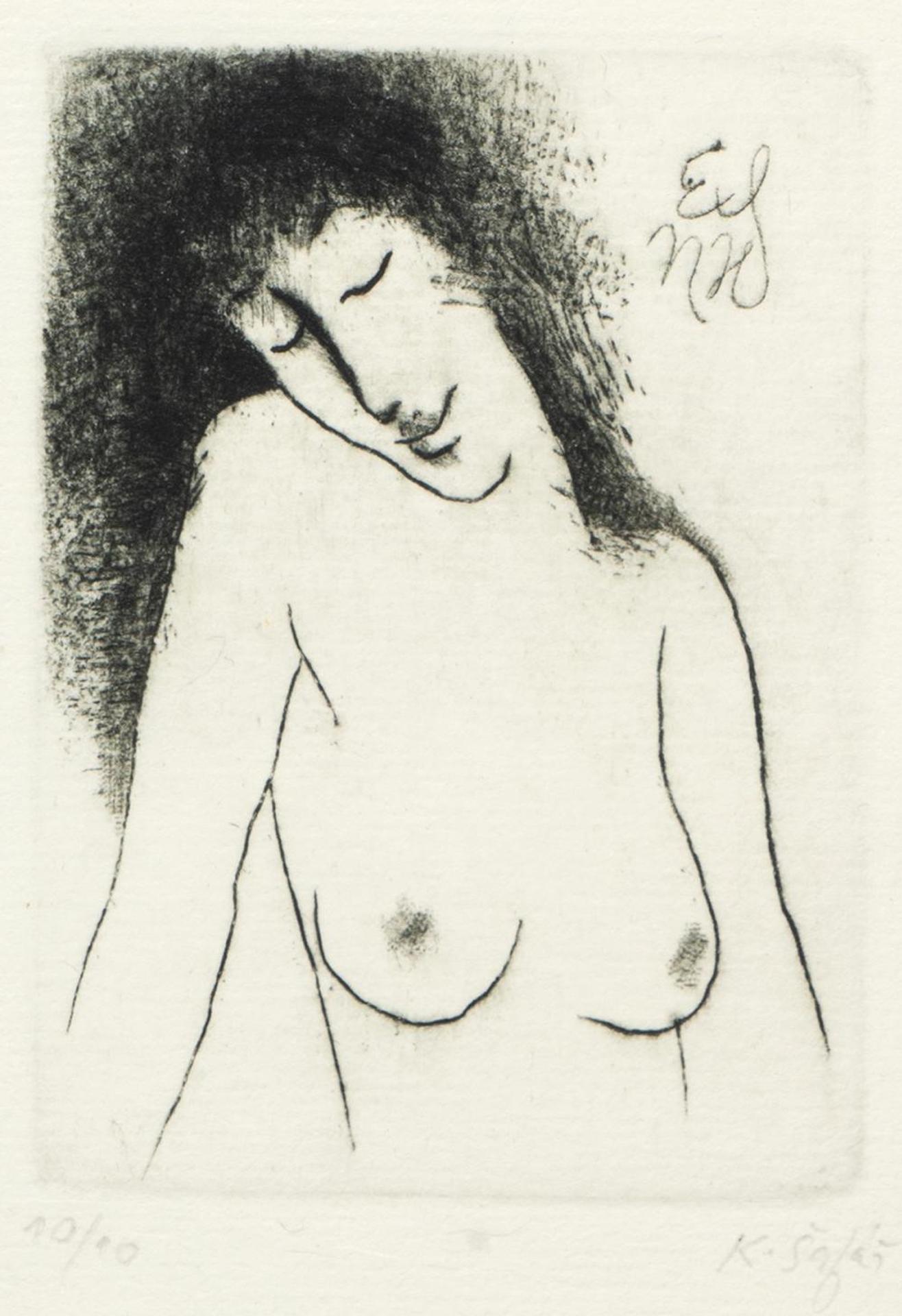 Karel Safar (1938-2016) - Untitled - Nude With Eyes Closed