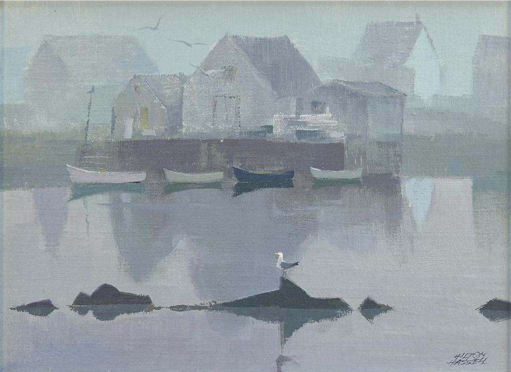 Hilton MacDonald Hassell (1910-1980) - Gulls And Fog, Prospect Harbour, N.S.