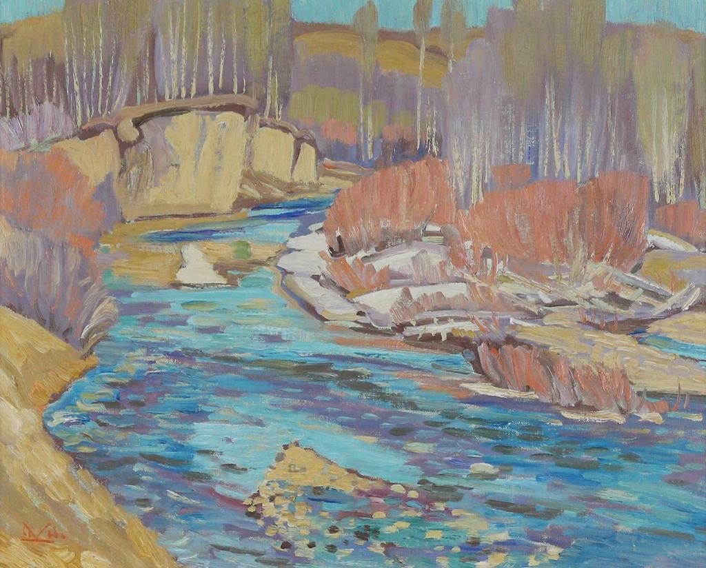 Illingworth Holey (Buck) Kerr (1905-1989) - Creek West Of Millarville, Spring; 1973