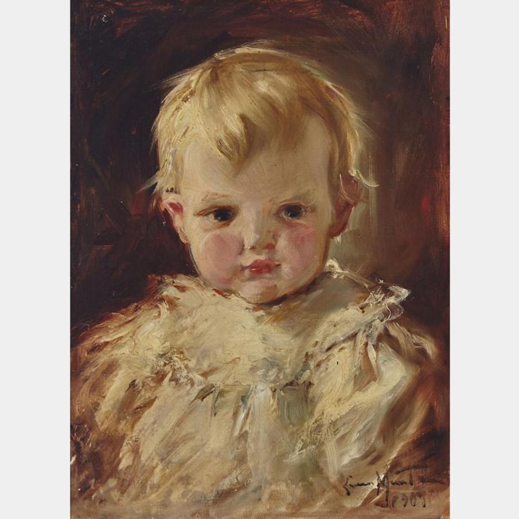 Laura Adelaine Muntz Lyall (1860-1930) - Portrait Of A Child