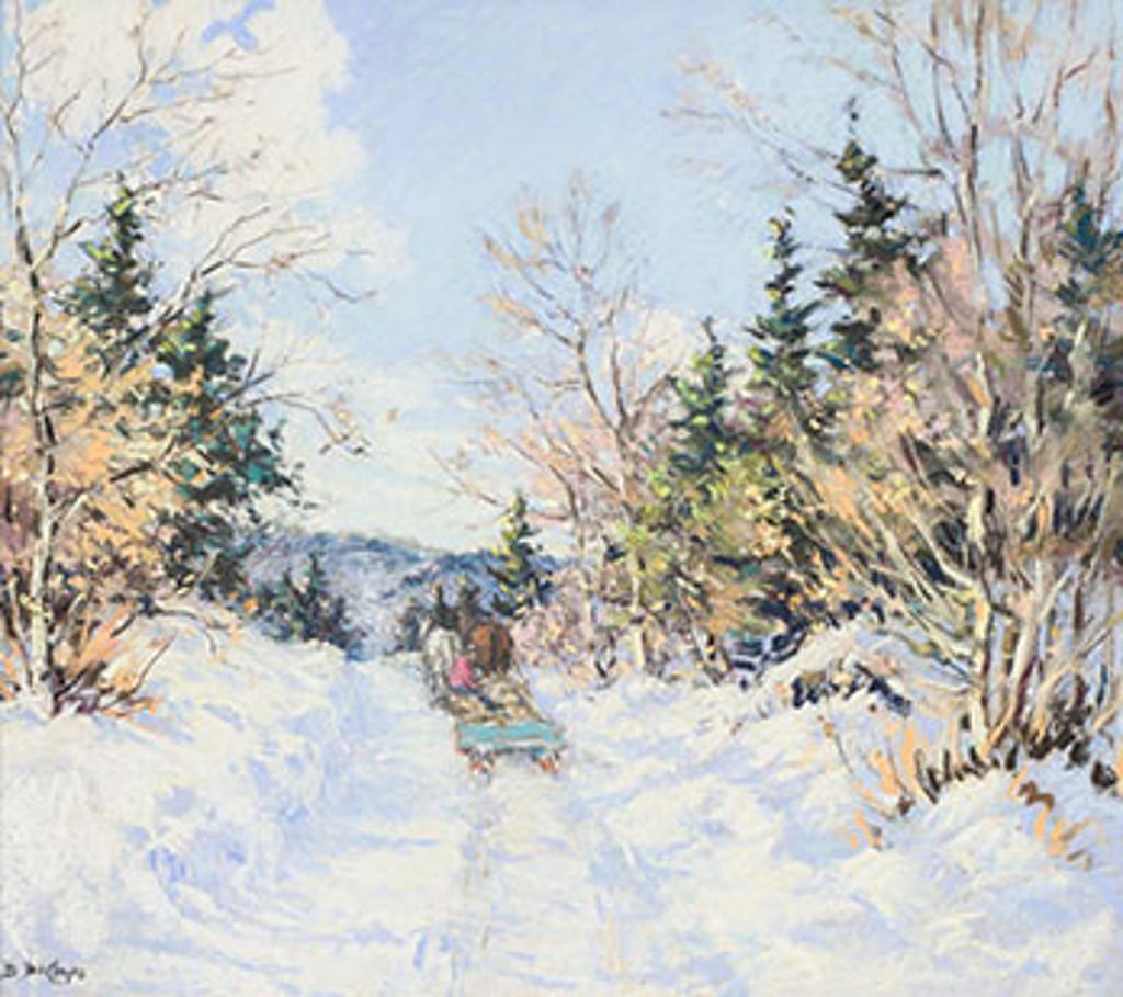 Berthe Des Clayes (1877-1968) - At St. Agathe des Monts, P.Q. (Winter Horse and Sleigh)