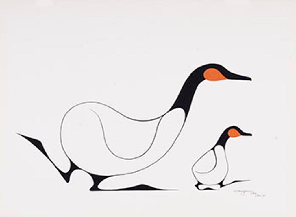 Benjamin Chee Chee (1944-1977) - Two Geese Walking