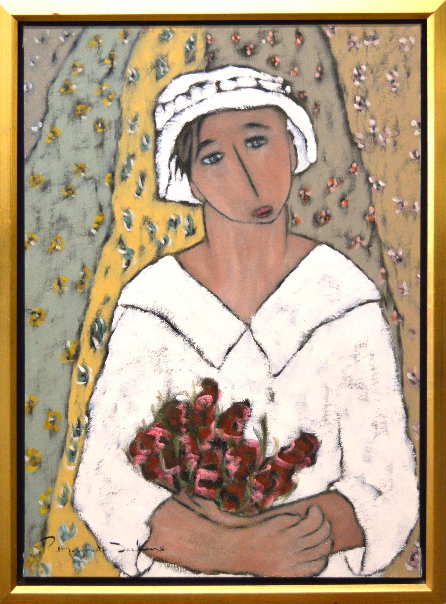 Raymond Duchesne (1945) - Dame avec des roses