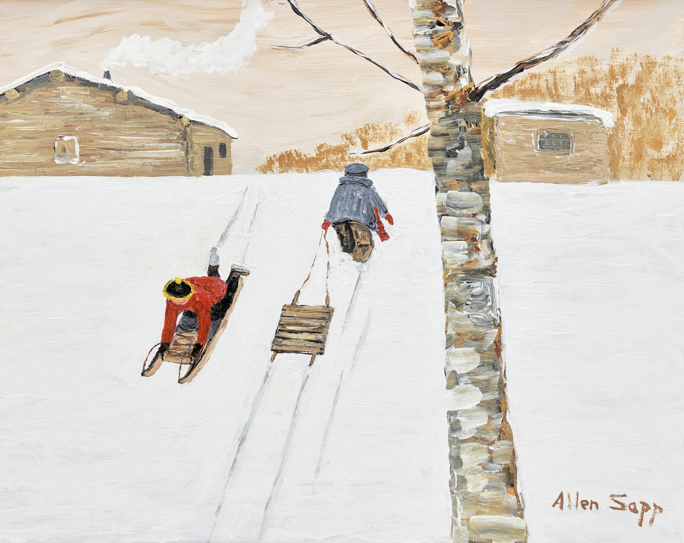 Allen Fredrick Sapp (1929-2015) - Children Sledding