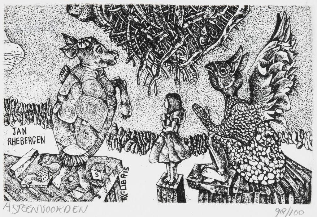 Albertus Steenvoorden (1933-2010) - Scene from Alice in Wonderland (Alice and the Mock Turtle)