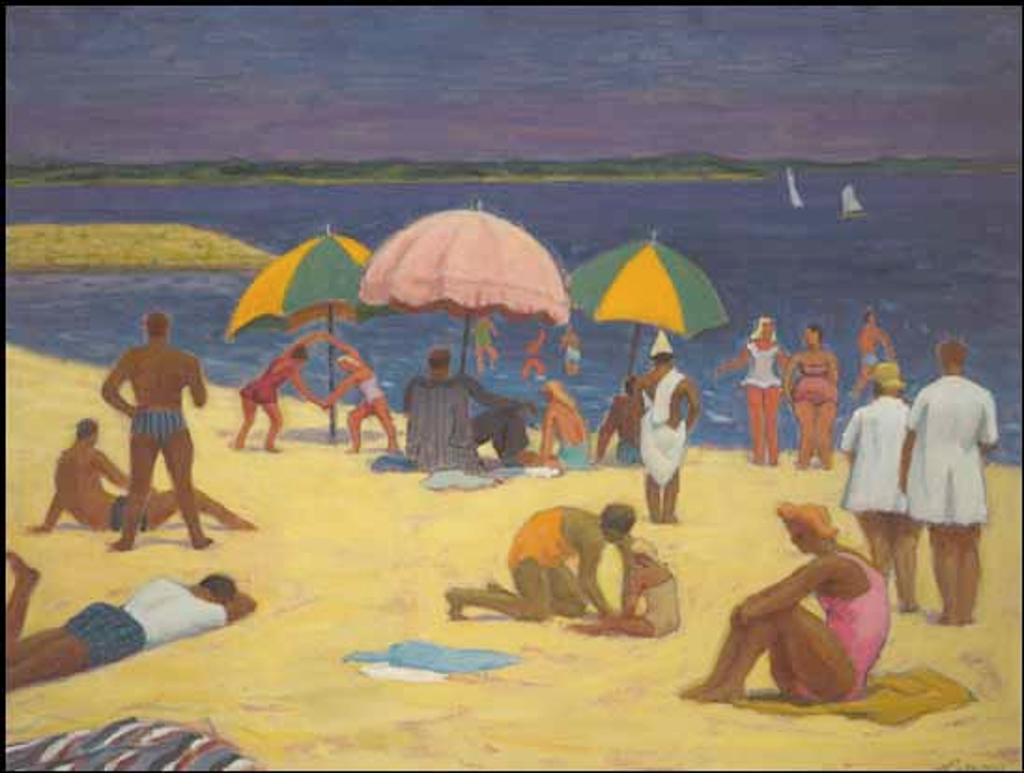 John Goodwin Lyman (1886-1967) - Beach Scene - La Grande Plage
