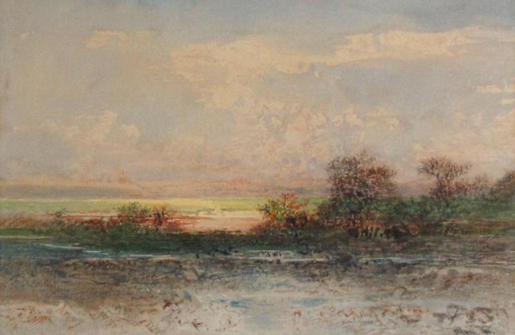 Otto Rheinhold Jacobi (1812-1901) - River With Distant Mountains