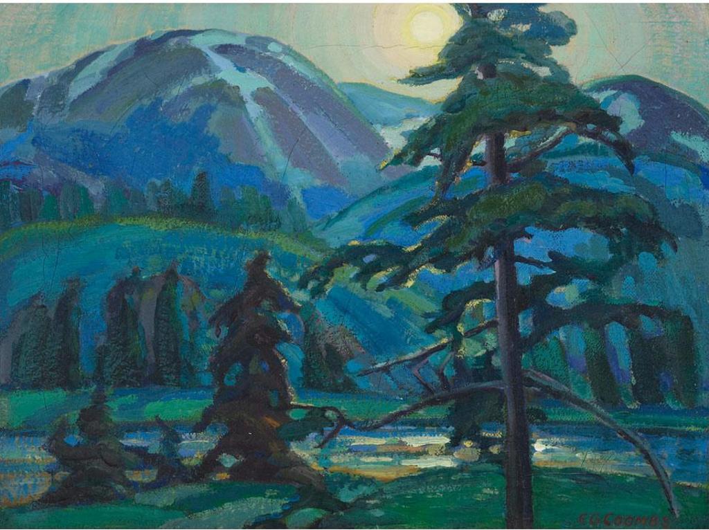 Edith Grace (Lawson) Coombs (1890-1986) - Lake And Mountain Landscape