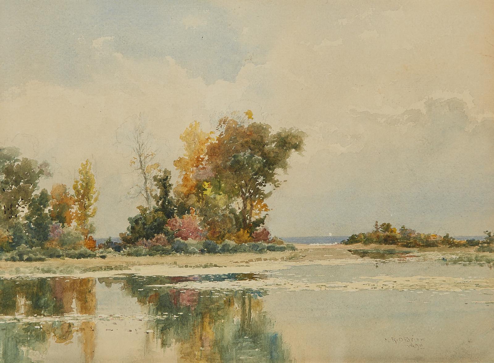 Lucius Richard O'Brien (1832-1899) - Reflections, Toronto Islands, 1890